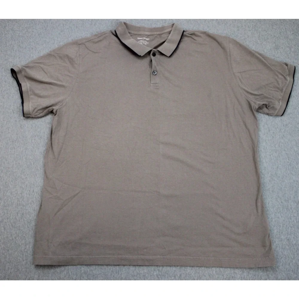 Banana Republic Polo Mens Size XXL Brown 100% Cotton Short‎ Sleeve
